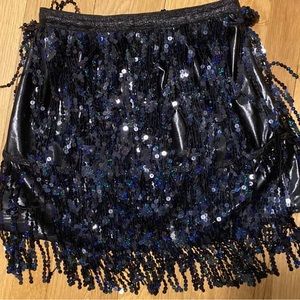 Size 6-8 sequin fringe skirt. Stretchy waist band perfect for Taylor swift